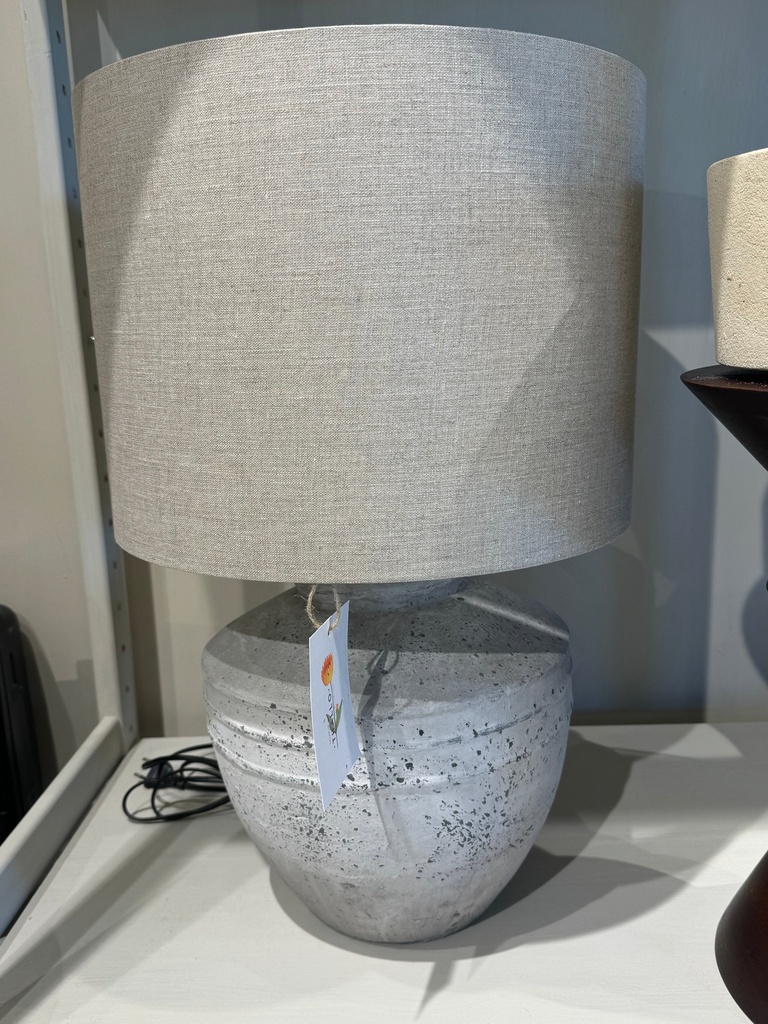 Lamp Toba Large Antique Grey Dark Linen- L&L
