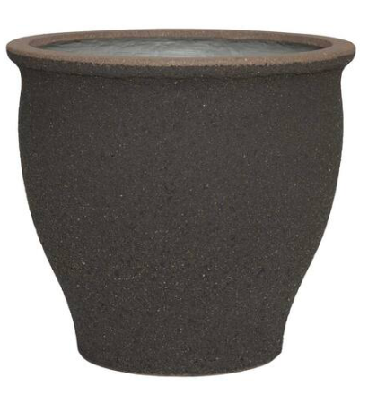 Plant Pot Combi - Poseidon M Umber Brown + Strelitzia