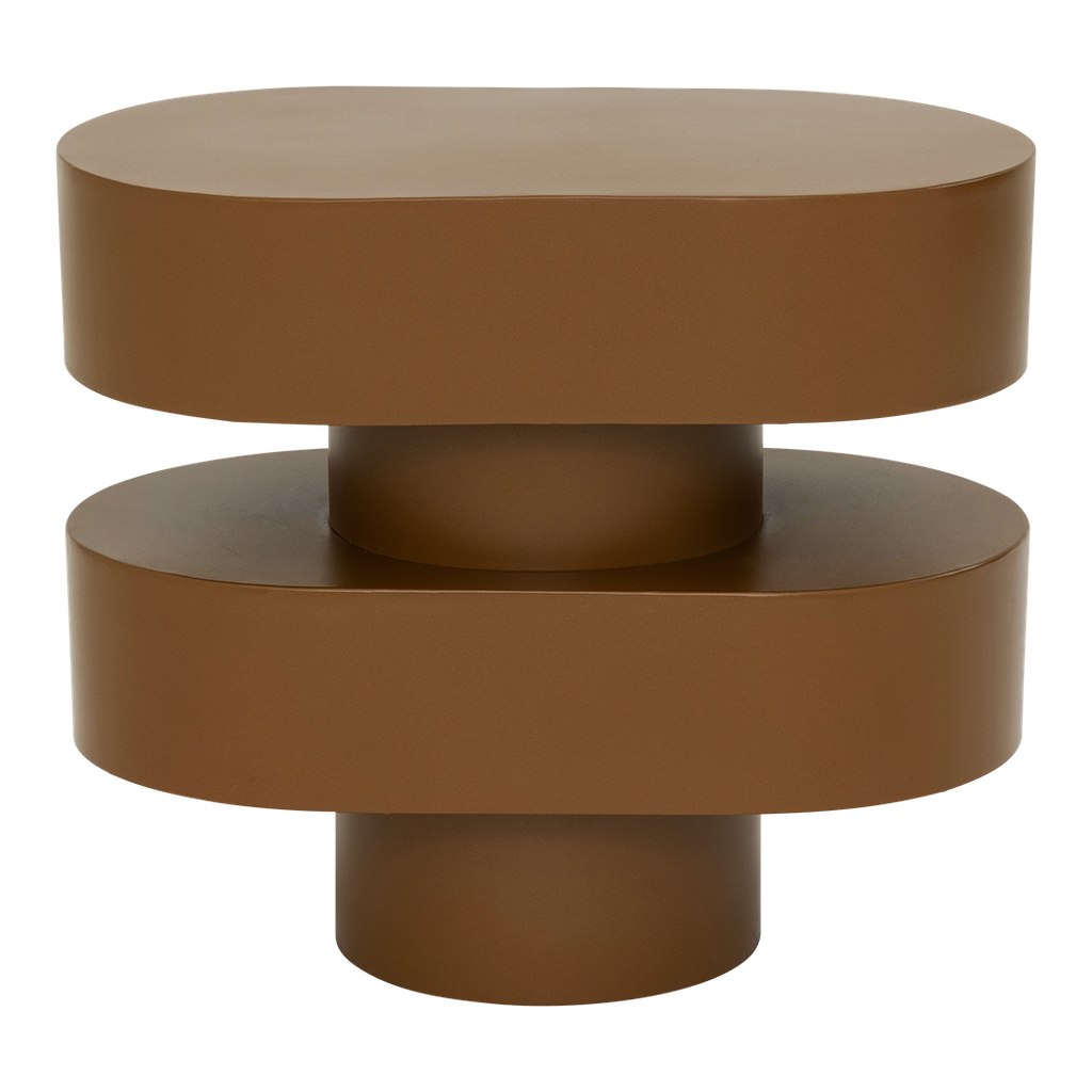 [107759] Side table Ovaali golden brown - Urban Nature Culture