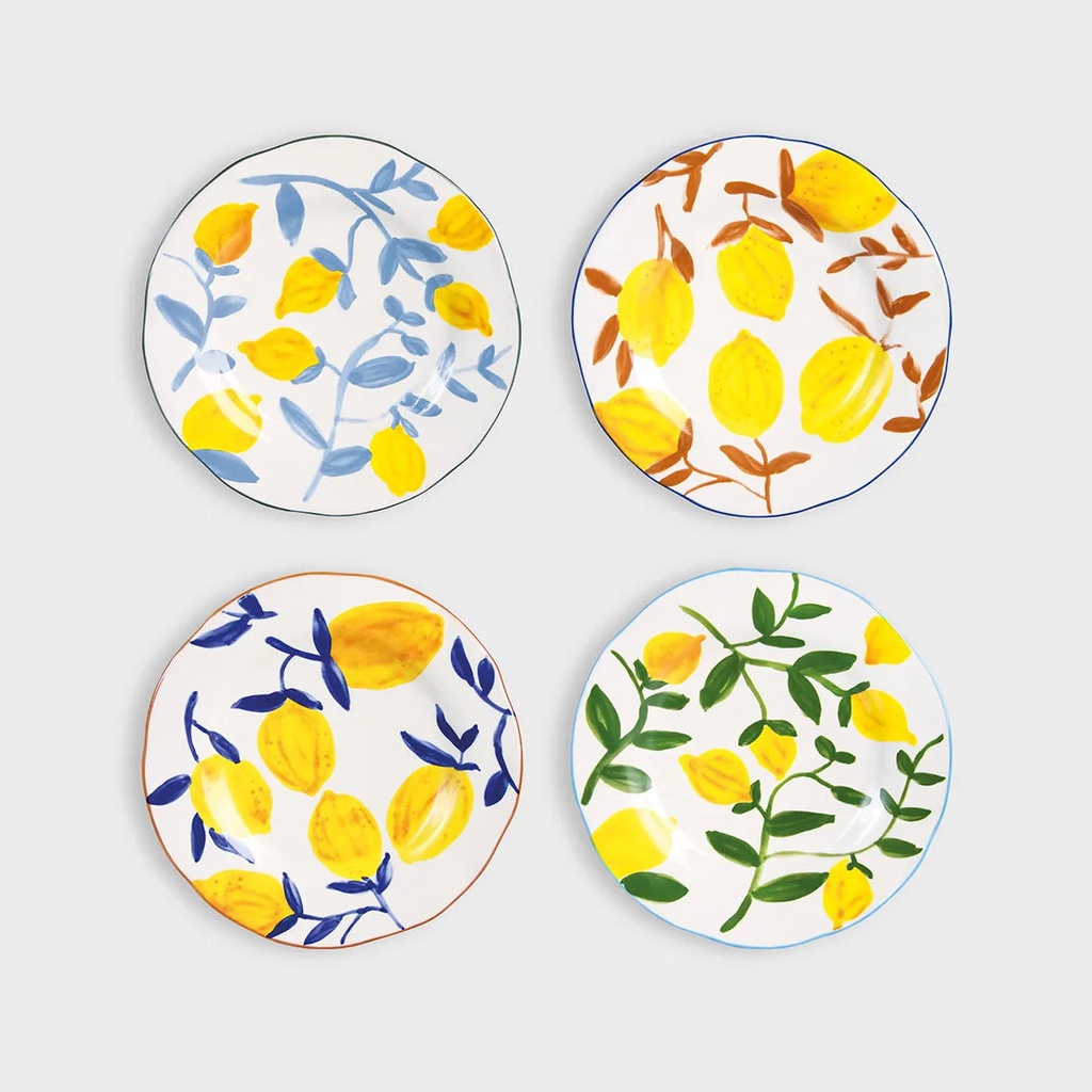 Plate lemon twig set of 4 - &K