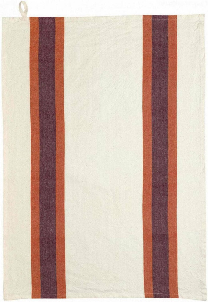 Recycled Tea Towel Lave Yuna Marmelade/Natural 50 X 70