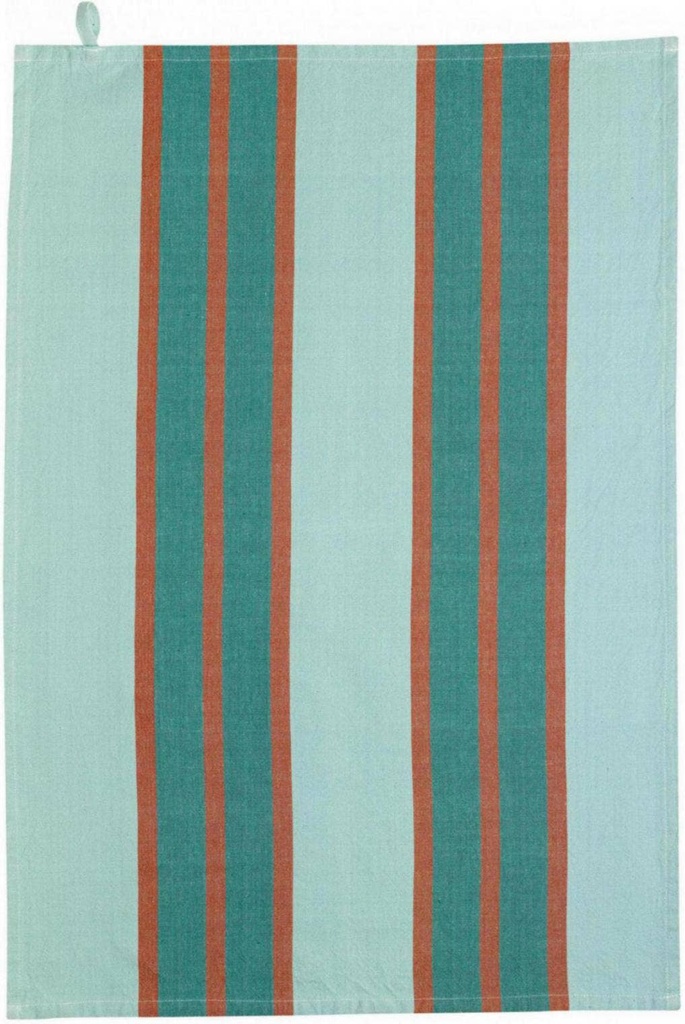 Recycled Tea Towel Lave Yuna Water Green 50 X 70