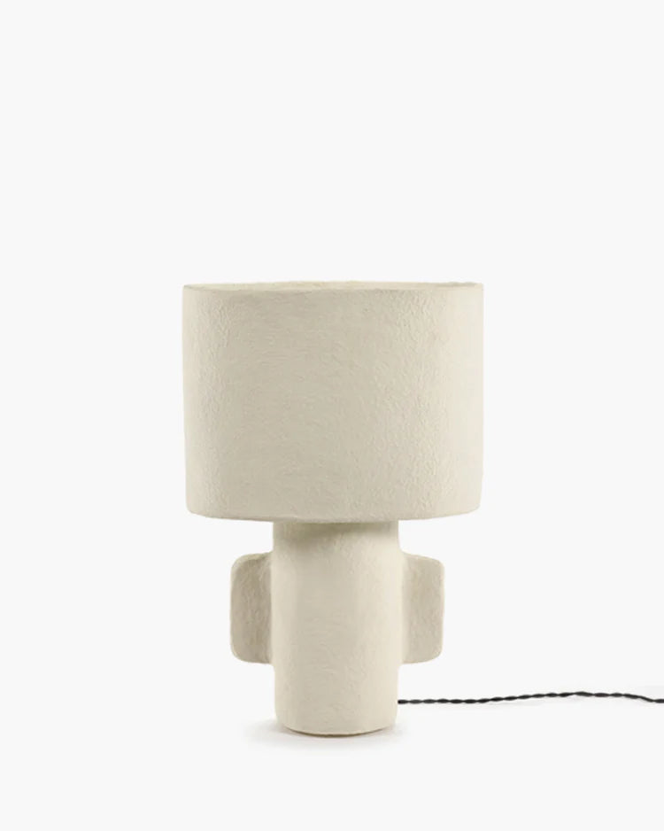 Table lamp M white paper mache Earth - Serax