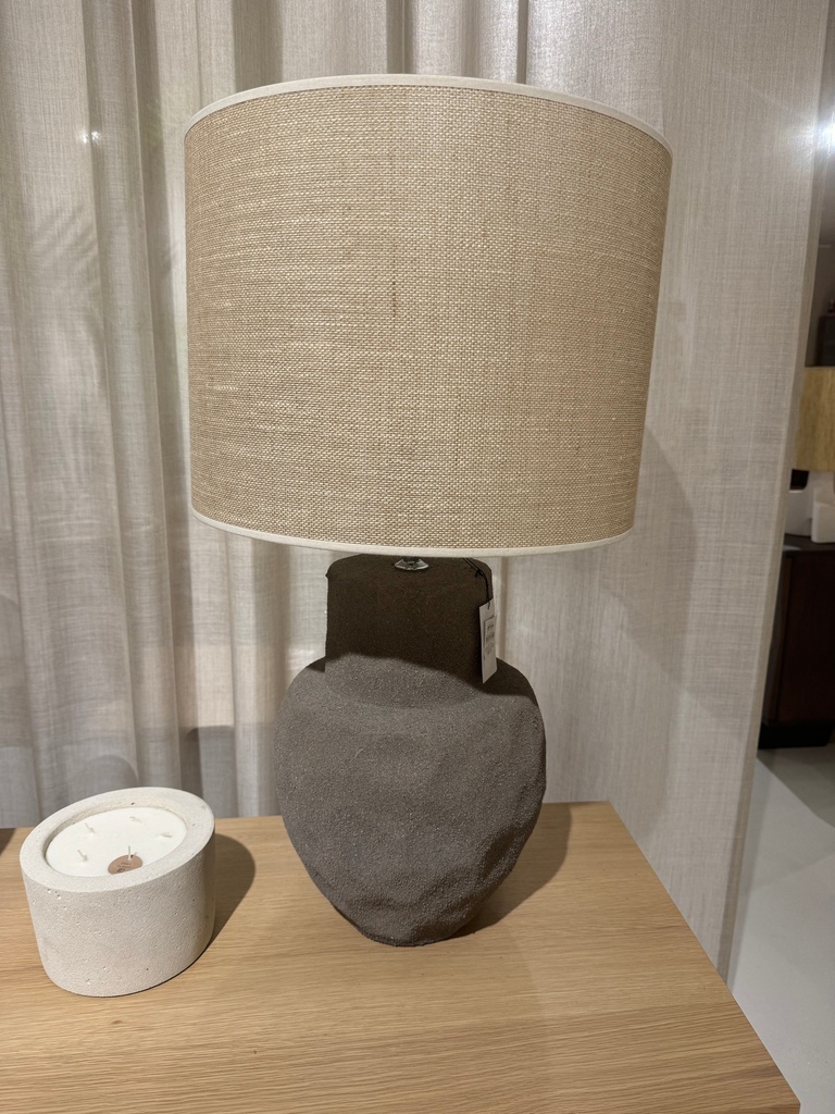 Lamp Base Ø27,5X48 Cm Lezama Ceramics Raw Vintage Grey - L&L