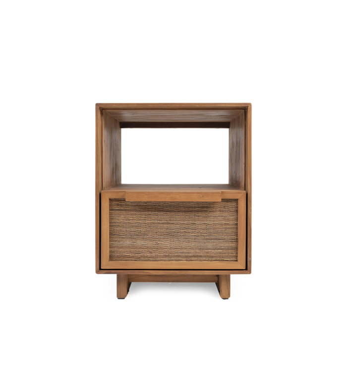 [HP260009] Hopper Pedestal 1 Open Rack 1 Drawer - dBodhi (40 x 40 x 52)